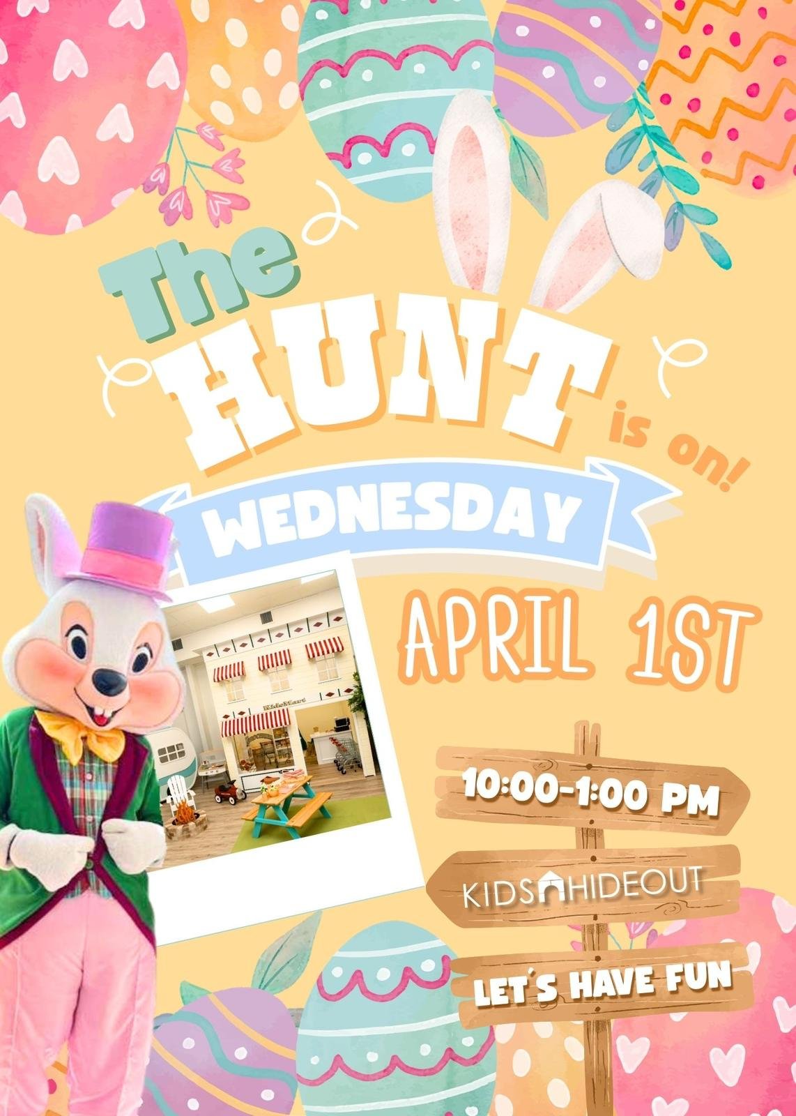 Easter Bunny event for kids at Kids Hideout Fort Lauderdale